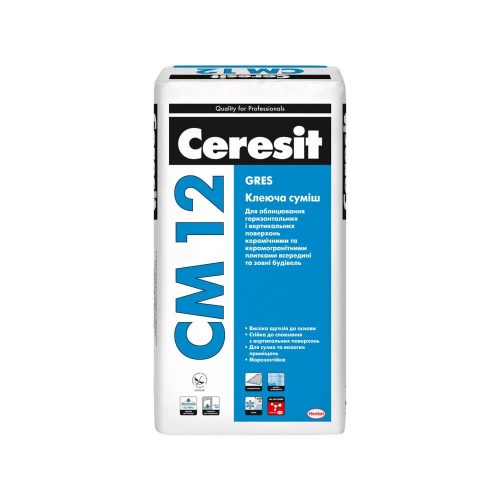 Клеящая смесь для крупной плитки CERESIT CM 12 GRES