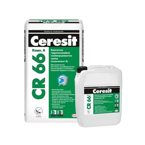 Эластичная гидроизоляционная смесь CERESIT CR 66