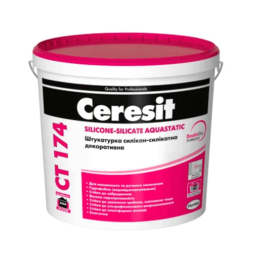 Штукатурка силікон-силікатна декоративна Ceresit CT 174