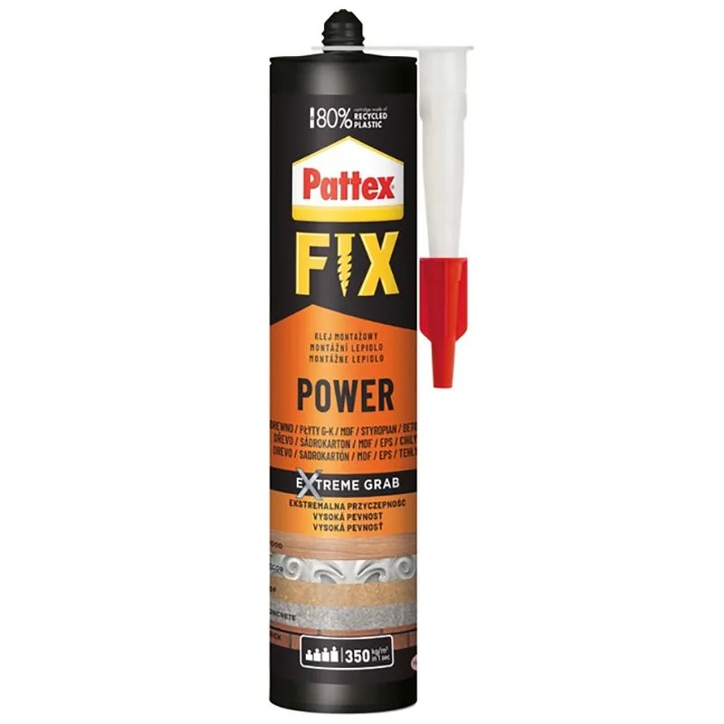 Рідкі цвяхи Pattex Fix Power клей монтаж 385г